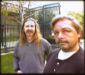 Hank Lamb & Mark David Allen outside County Jail.